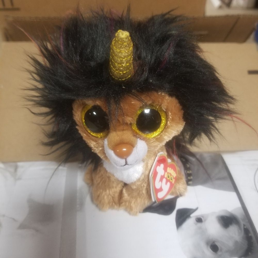 Ty Beanie Boos Ramsey the Unicorn Lion